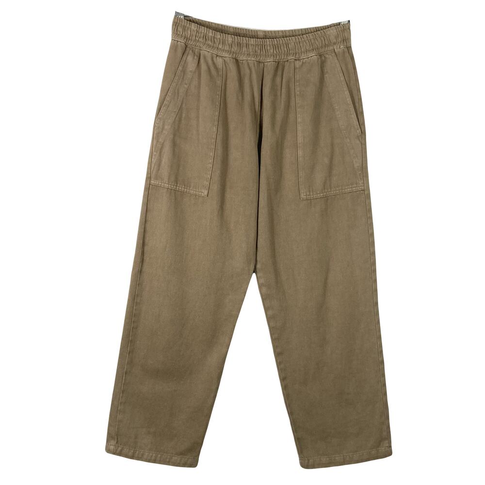 NWOT JUNGMAVEN Ocean Pant Women L 30 Coyote/Brown Wide PullUp OrganicCotton&Hemp